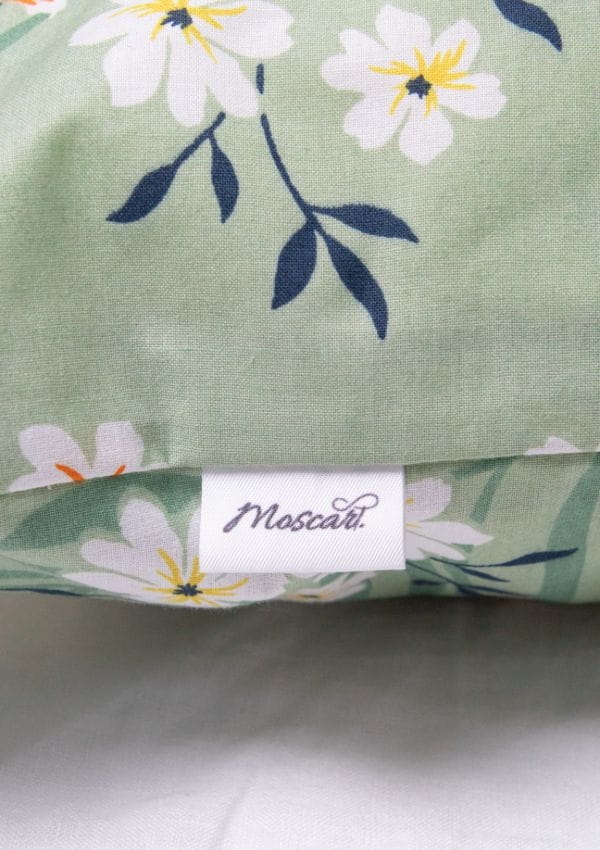 Komplet pościeli w kwiaty zielona